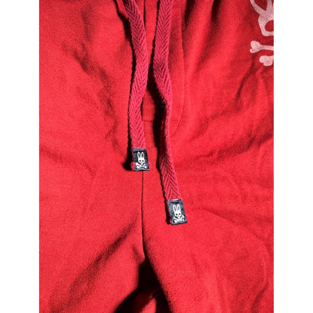 Psycho Bunny Sweatpants Mens Large Red Grey Logo Joggers Drawstring Fleece P.B. - Picture 5 of 6
